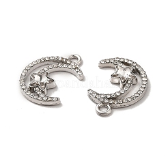Rack Plating Alloy Crystal Rhinestone Pandants&nbsp;PALLOY-O106-04P