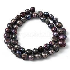 Natural Cultured Freshwater Pearl Beads Strands&nbsp;PEAR-P064-19J-05E