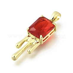 Brass Pave Cubic Zirconia Pendants&nbsp;KK-U072-33G