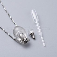 Handmade Bumpy Lampwork Perfume Bottle Pendants&nbsp;NJEW-F251-10P