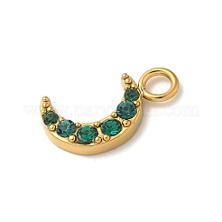 Ion Plating(IP) 304 Stainless Steel with Rhinestone Charms&nbsp;STAS-G351-16G-03