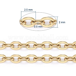 Ion Plating(IP) 304 Stainless Steel Cable Chains&nbsp;CHS-H007-55G