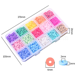 2250Pcs 15 Colors Handmade Polymer Clay Beads&nbsp;CLAY-YW0001-26A