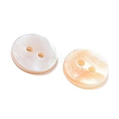 2-Hole Shell Flat Round Buttons&nbsp;BUTT-P012-09