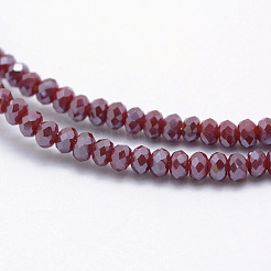 Electroplate Opaque Glass Beads Strands&nbsp;X-EGLA-J144-PL-B04