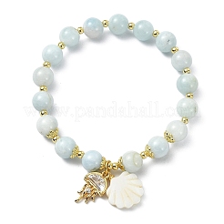 Natural Aquamarine Bead Bracelets&nbsp;BJEW-JB14149-02