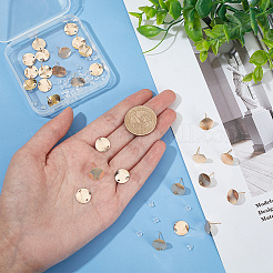 30Pcs Brass Stud Earring Findings&nbsp;KK-DC0001-27