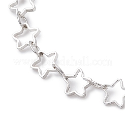 Brass Star Link Chain Bracelet Making&nbsp;AJEW-JB01423