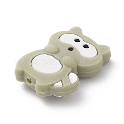Raccoon Silicone Beads&nbsp;SIL-WH0002-84B