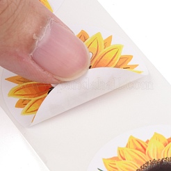 Sunflower Theme Paper Stickers&nbsp;X-DIY-L051-001