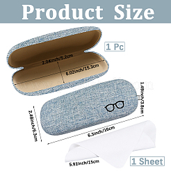 1Pc Oval Polyester Eyeglass Cases&nbsp;AJEW-CN0007-32B