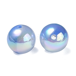 UV Plating Rainbow Iridescent Opaque Acrylic Beads&nbsp;OACR-C007-01D