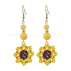 Glass Seed Beads Dangle Earrings&nbsp;EJEW-MZ00328