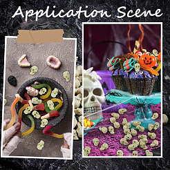 200Pcs Mini Resin Skull Display Decorations&nbsp;FIND-SP0005-58A