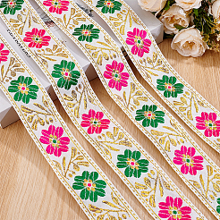 Polyester & Metallic Ribbon&nbsp;OCOR-WH0070-315A