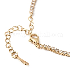 Brass Pave Clear Cubic Zirconia Tennis Bracelet Making&nbsp;KK-B189-05G