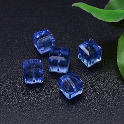 Faceted Cube K9 Glass&nbsp;G-M184-6x6mm-14A