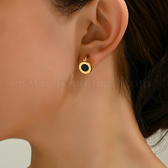 Stainless Steel Flat Round Hoop Earrings&nbsp;PH9939