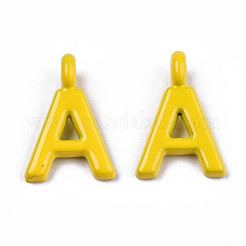 26 Pcs Spray Painted Alloy Alphabet Links Connectors&nbsp;PALLOY-T075-48-RS