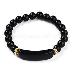 Natural Obsidian Beads Stretch Bracelets&nbsp;BJEW-T022-04A