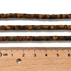 Natural Tiger Eye Beads Strands&nbsp;G-P575-B40-4x2mm