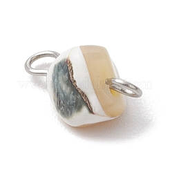 Natural Trochus Shell Nuggets Links Connector Charms&nbsp;PALLOY-JF04152-02