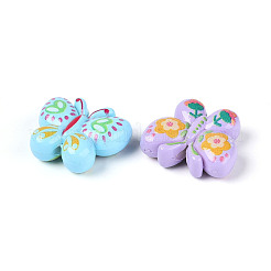 Baking Paint Printed Opaque Acrylic Beads&nbsp;MACR-N018-10