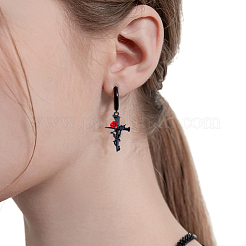32Pcs 8 Styles Gothic Halloween Theme Alloy Enamel Pendants&nbsp;FIND-BM0001-20