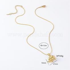 3Pcs European Stainless Steel Animal Elephant Pendant Necklaces for Women&nbsp;UW0184