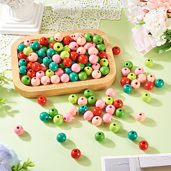 240Pcs 6 Colors Natural Wooden Beads&nbsp;WOOD-TA0002-74E