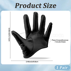 1 Pair PU Leather Half Palm Gloves&nbsp;AJEW-CL0001-40A