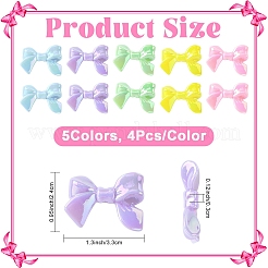 20Pcs 5 Colors AB Color Plated Acrylic Beads&nbsp;CRES-YW0002-62