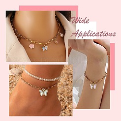 32Pcs 8 Colors Alloy Rhinestone Pendants&nbsp;FIND-CJ0005-13