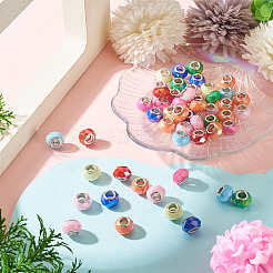 50Pcs Opaque Acrylic European Beads&nbsp;GPDL-TAD0001-01