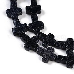 Synthetic Blue Goldstone Beads Strands&nbsp;G-I369-A25-02