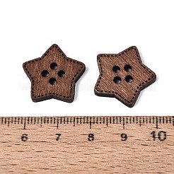 4-Hole Star Wood Buttons&nbsp;BUTT-Q046-08B