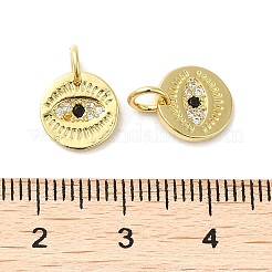 Rack Plating Brass Cubic Zirconia European Dangle Charms&nbsp;KK-K349-25G