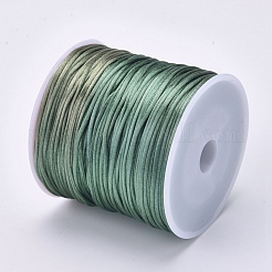 Round Nylon Satin Rattail Cord&nbsp;NWIR-WH0009-15A-15