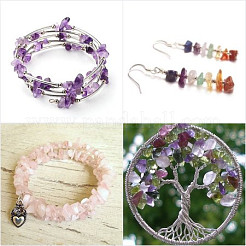 Mixed Natural & Synthetic Gemstone Chip Beads&nbsp;G-PH0001-01