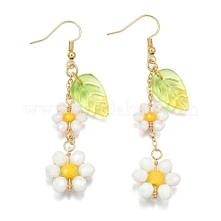 Electroplate Glass Dangle Earrings&nbsp;EJEW-TA00652-01