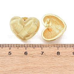 Woven Heart Brass Stud Earrings&nbsp;EJEW-D351-05G