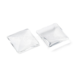 Transparent Glass Square Cabochons&nbsp;GGLA-A001-25mm