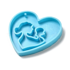 Mother's Day Mother with Baby Silicone Pendant Molds&nbsp;AJEW-M221-02D