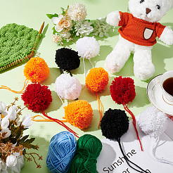 16Pcs 4 Colors Polyester Christmas Ball Ornament Accessories&nbsp;DIY-MA0006-37