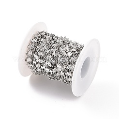 Non-Tarnish 304 Stainless Steel Flat Round Link Chains&nbsp;CHS-A008-01P-C
