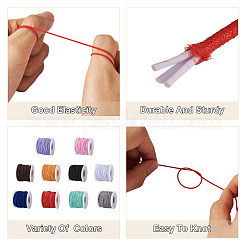 10 Rolls 10 Colors Polyester Elastic Cords&nbsp;EW-CD0001-01