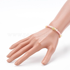 Handmade Polymer Clay Heishi Beaded Stretch Bracelets&nbsp;BJEW-JB06143-01