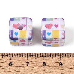 Laser & Printed Opaque Acrylic Beads&nbsp;OACR-N155-07A