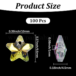 100Pcs Glass Charms&nbsp;GLAA-SP0001-68