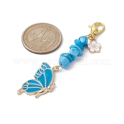 Butterfly Alloy Enamel Pendants Decoraiton&nbsp;HJEW-JM01637
